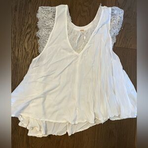 Free people flowy lace Top